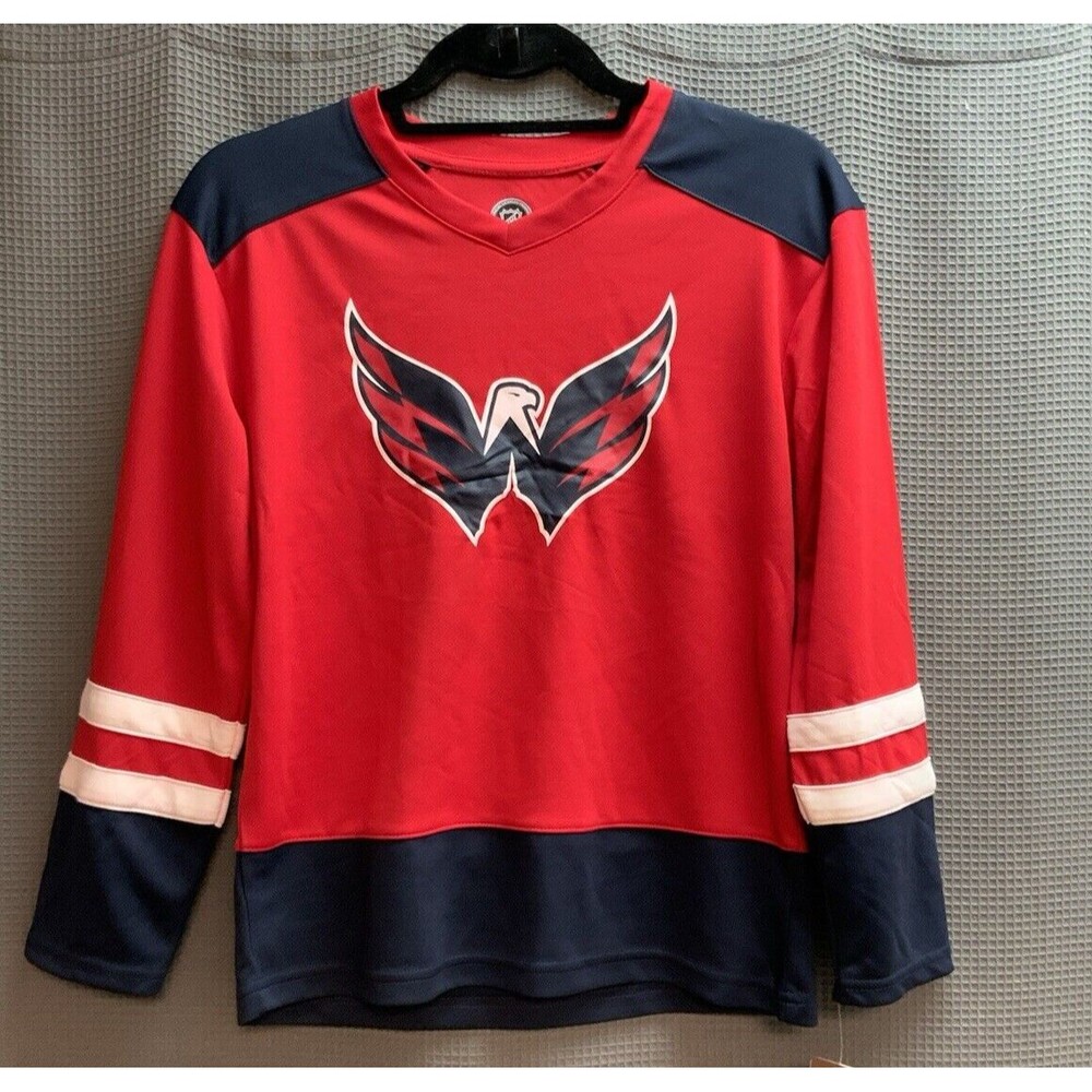 NHL Washington Capitals Boy's Size Large 12-14 ‎ Official Licensed Jersey
